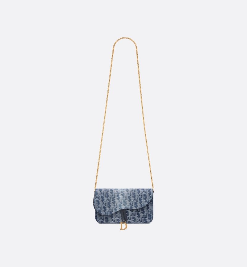Dior Saddle Pouch with Chain - Image 3