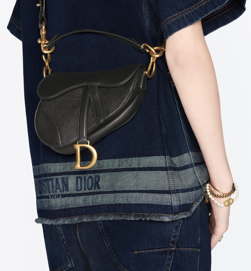 Dior Mini Saddle Bag with Strap - Image 5