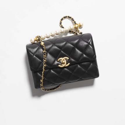 CHANEL MINI FLAP BAG WITH TOP HANDLE