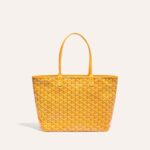 Goyard Goyardine Artois Tote PM Yellow Canvas & Chevroches Calfskin Palladium Hardware