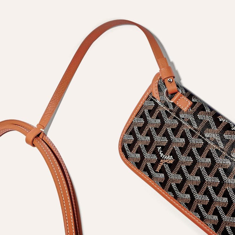 Goyard Goyardine Black and Brown Anjou PM Reversible Tote Palladium Hardware - Image 4