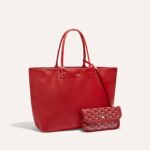 Goyard Goyardine Red Anjou PM Reversible Tote Bag Palladium Hardware