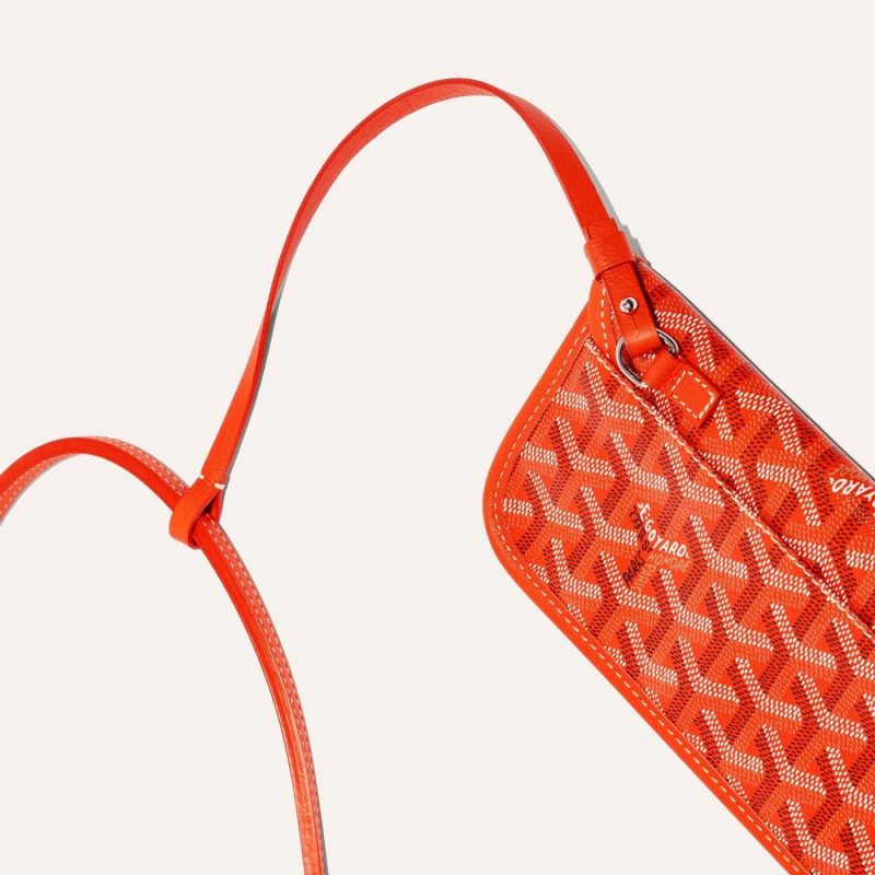 Goyard Goyardine Orange Anjou PM Reversible Tote Bag Palladium Hardware - Image 4