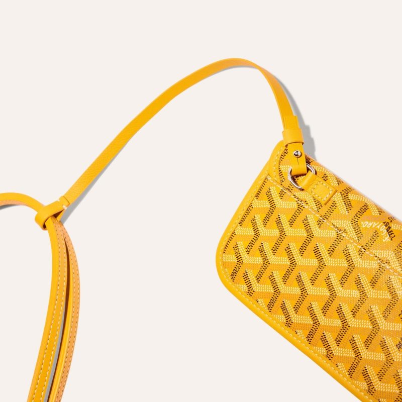 Goyard Goyardine Yellow Anjou PM Reversible Tote Palladium Hardware - Image 4