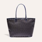 Goyard Artois MM Tote Navy Goyardine Canvas & Chevroches Calfskin Palladium Hardware