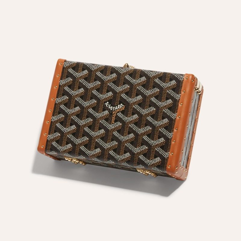 Goyard Minaudiere Trunk Bag Black and Brown - Image 3