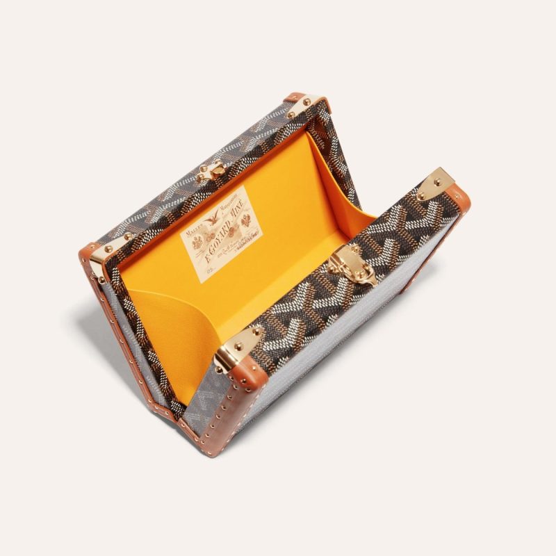 Goyard Minaudiere Trunk Bag Black and Brown - Image 4