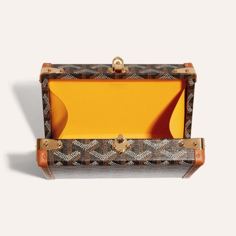 Goyard Minaudiere Trunk Bag Black and Brown - Image 5