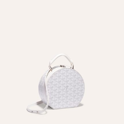 Goyard The Alto Hatbox Trunk Bag White