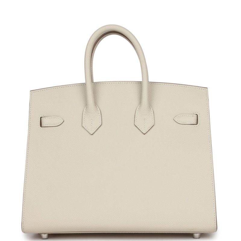 Hermes Birkin Sellier 25 Craie Epsom Palladium Hardware - Image 4