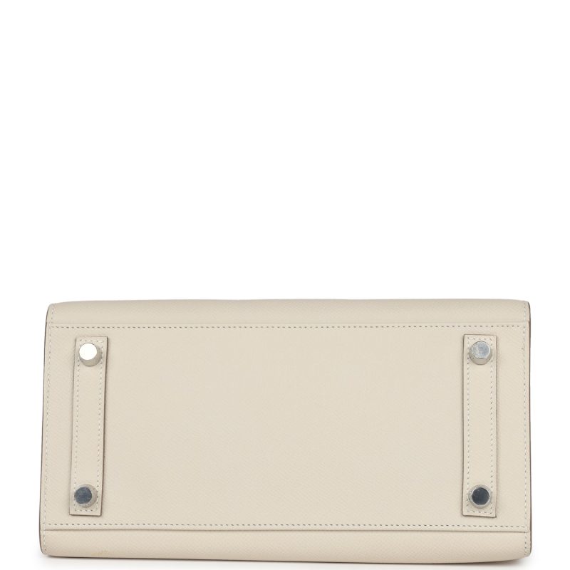Hermes Birkin Sellier 25 Craie Epsom Palladium Hardware - Image 6