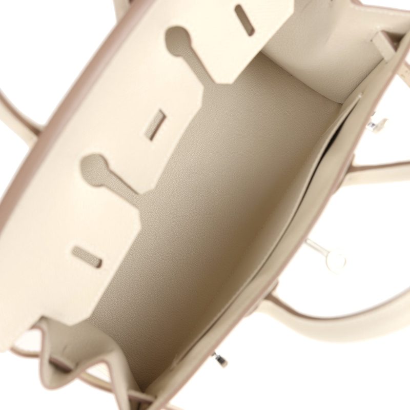 Hermes Birkin Sellier 25 Craie Epsom Palladium Hardware - Image 8