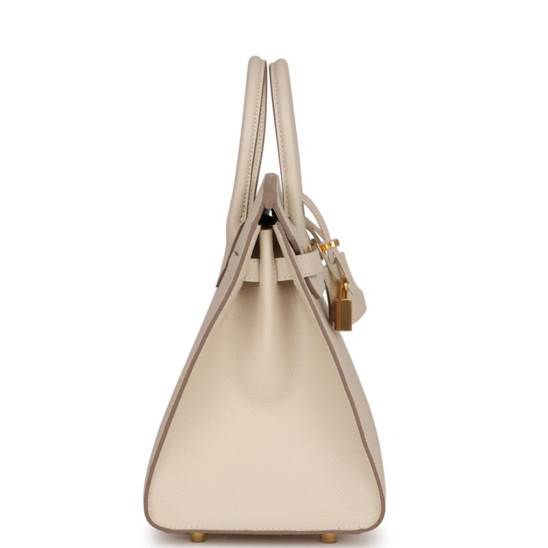 Hermes Birkin Sellier 25 Craie Epsom Gold Hardware - Image 3