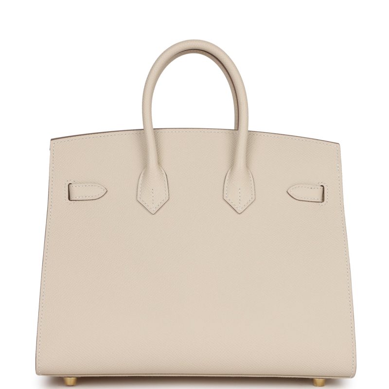 Hermes Birkin Sellier 25 Craie Epsom Gold Hardware - Image 4