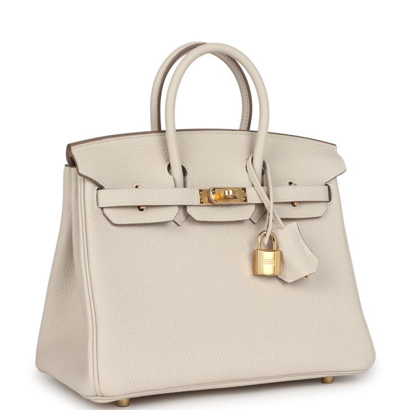 Hermes Birkin 25 Craie Togo Gold Hardware - Image 2