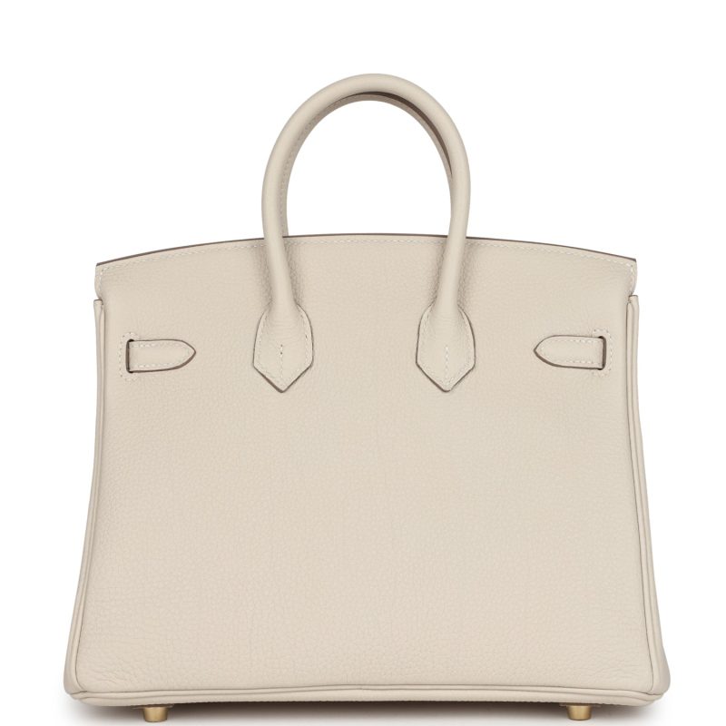 Hermes Birkin 25 Craie Togo Gold Hardware - Image 4
