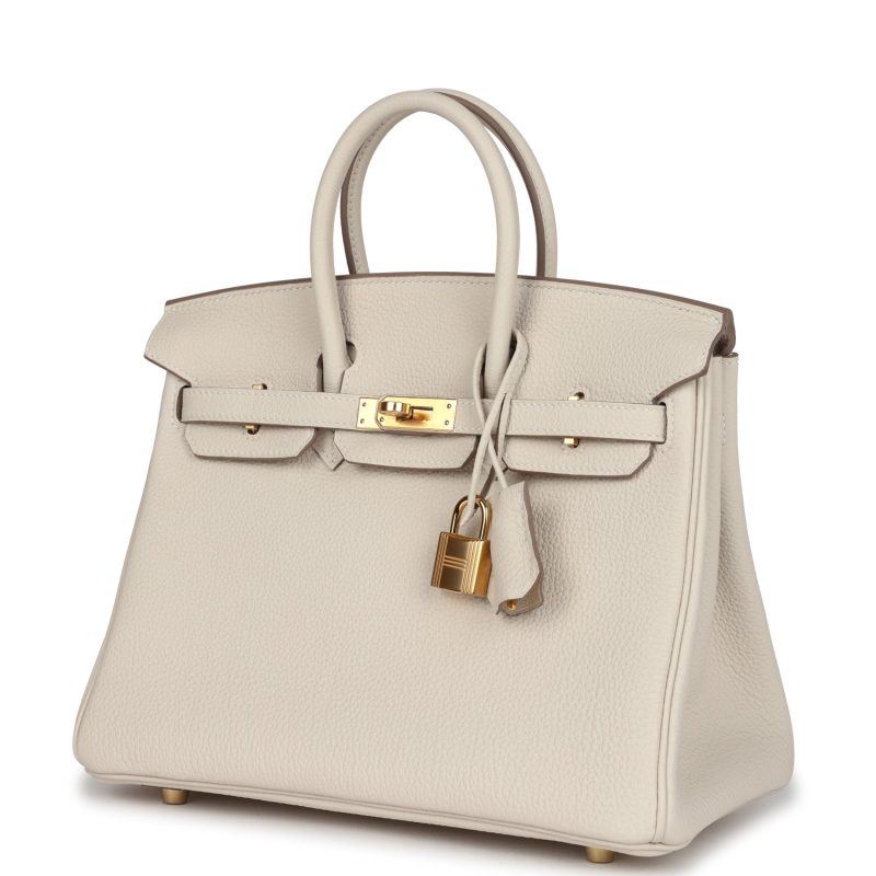 Hermes Birkin 25 Craie Togo Gold Hardware - Image 5