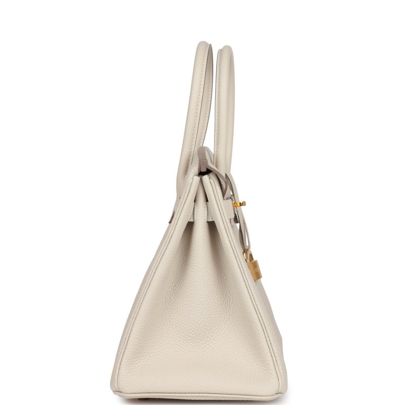 Hermes Birkin 30 Craie Togo Gold Hardware - Image 3