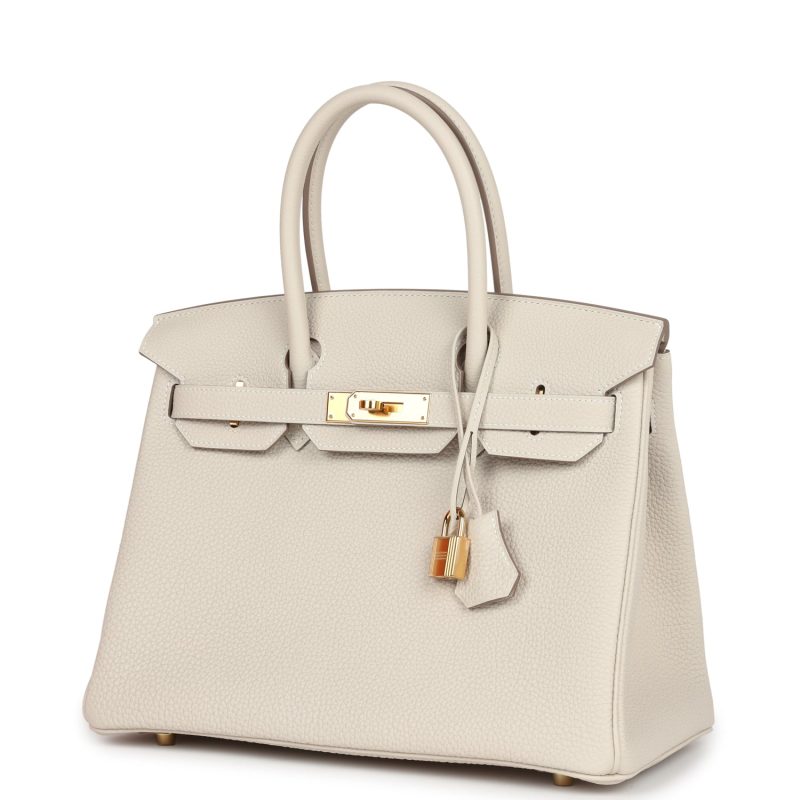 Hermes Birkin 30 Craie Togo Gold Hardware - Image 5