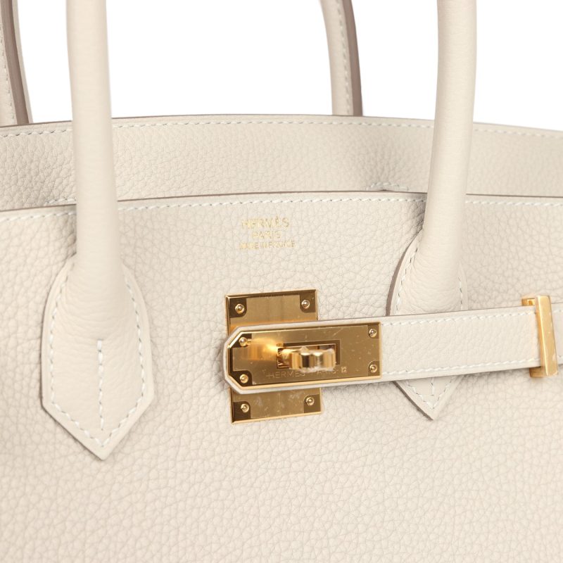 Hermes Birkin 30 Craie Togo Gold Hardware - Image 7
