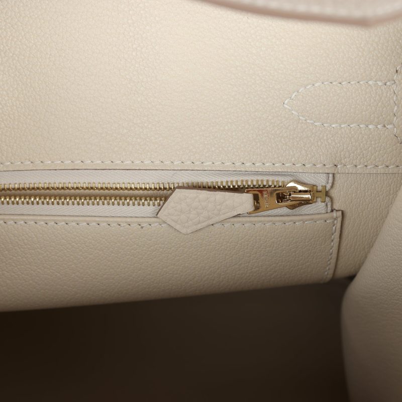 Hermes Birkin 30 Craie Togo Gold Hardware - Image 9