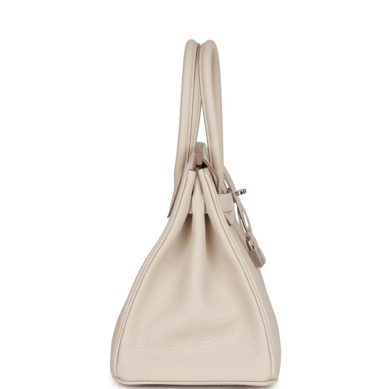 Hermes Birkin 30 Craie Togo Palladium Hardware - Image 3