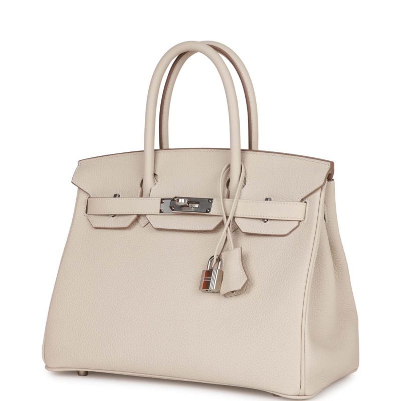 Hermes Birkin 30 Craie Togo Palladium Hardware - Image 5