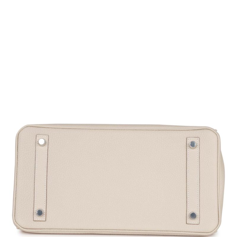 Hermes Birkin 30 Craie Togo Palladium Hardware - Image 6