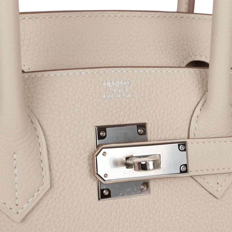 Hermes Birkin 30 Craie Togo Palladium Hardware - Image 7