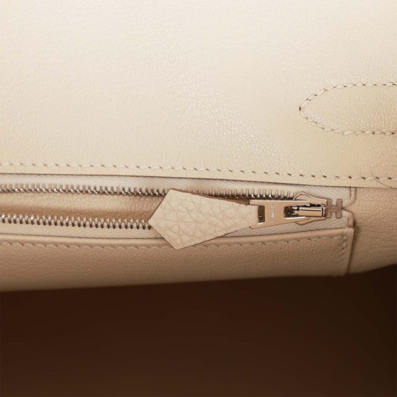 Hermes Birkin 30 Craie Togo Palladium Hardware - Image 9