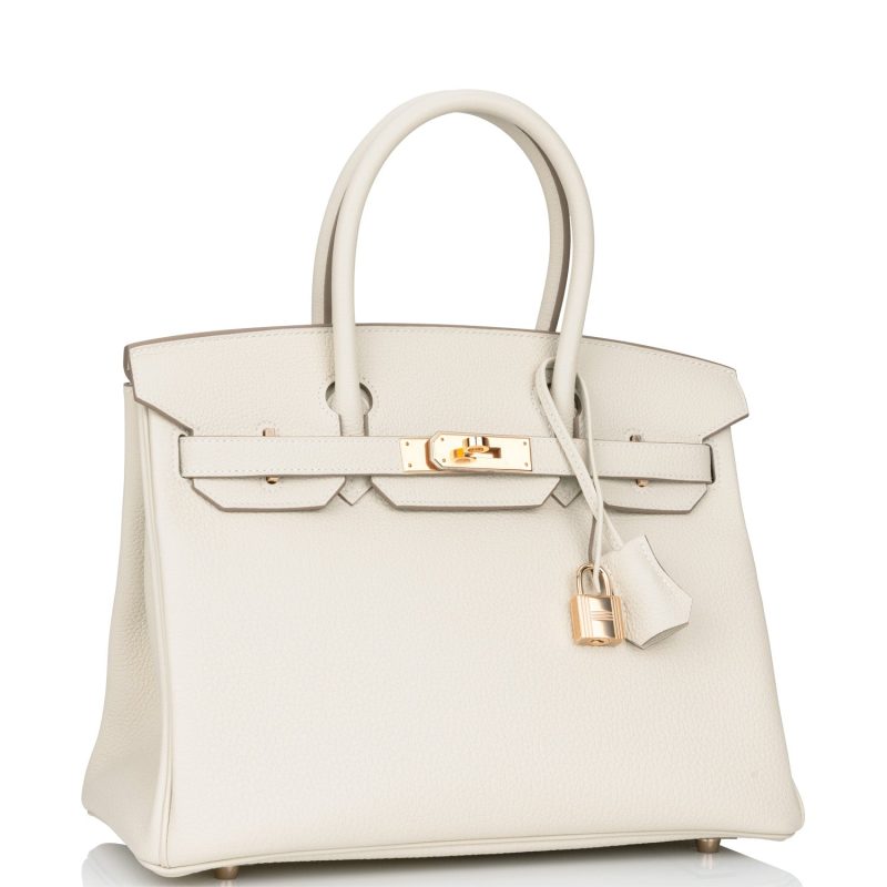 Hermes Birkin 30 Craie Togo Rose Gold Hardware - Image 2