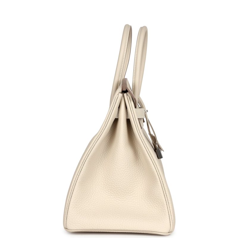 Hermes Birkin 35 Craie Togo Palladium Hardware - Image 3