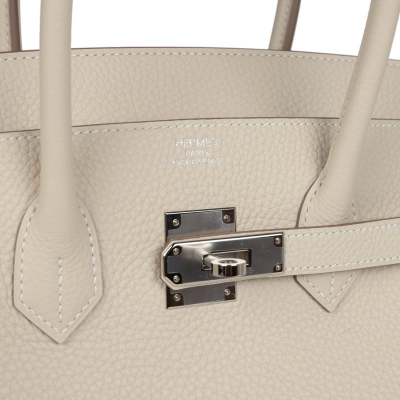 Hermes Birkin 35 Craie Togo Palladium Hardware - Image 7