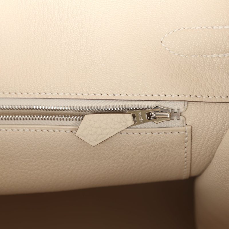 Hermes Birkin 35 Craie Togo Palladium Hardware - Image 9