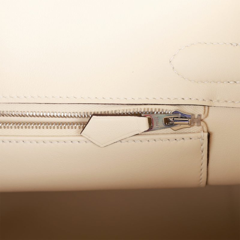 Hermes Birkin 30 Glycine Grizzly and Nata Swift Palladium Hardware - Image 7