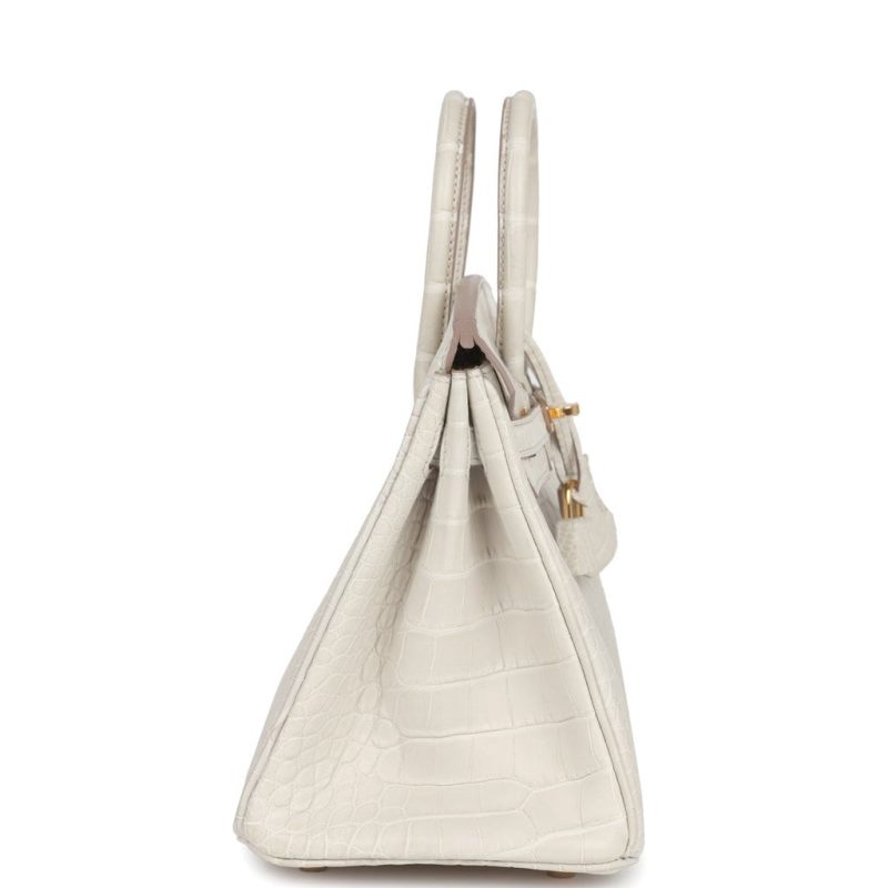 Hermes Birkin 25 Beton Matte Alligator Gold Hardware - Image 3