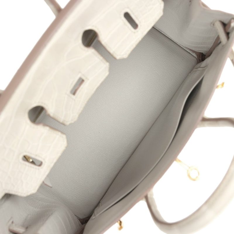 Hermes Birkin 25 Beton Matte Alligator Gold Hardware - Image 7