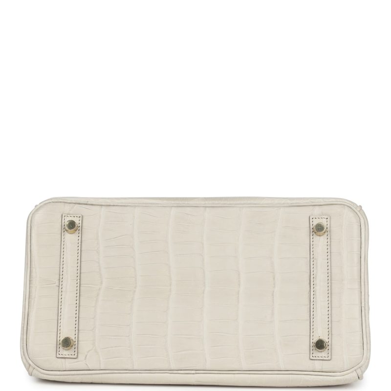 Hermes Birkin 30 Beton Matte Porosus Crocodile Gold Hardware - Image 5