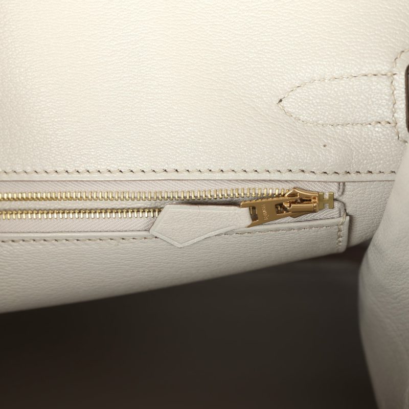 Hermes Birkin 30 Beton Matte Porosus Crocodile Gold Hardware - Image 7