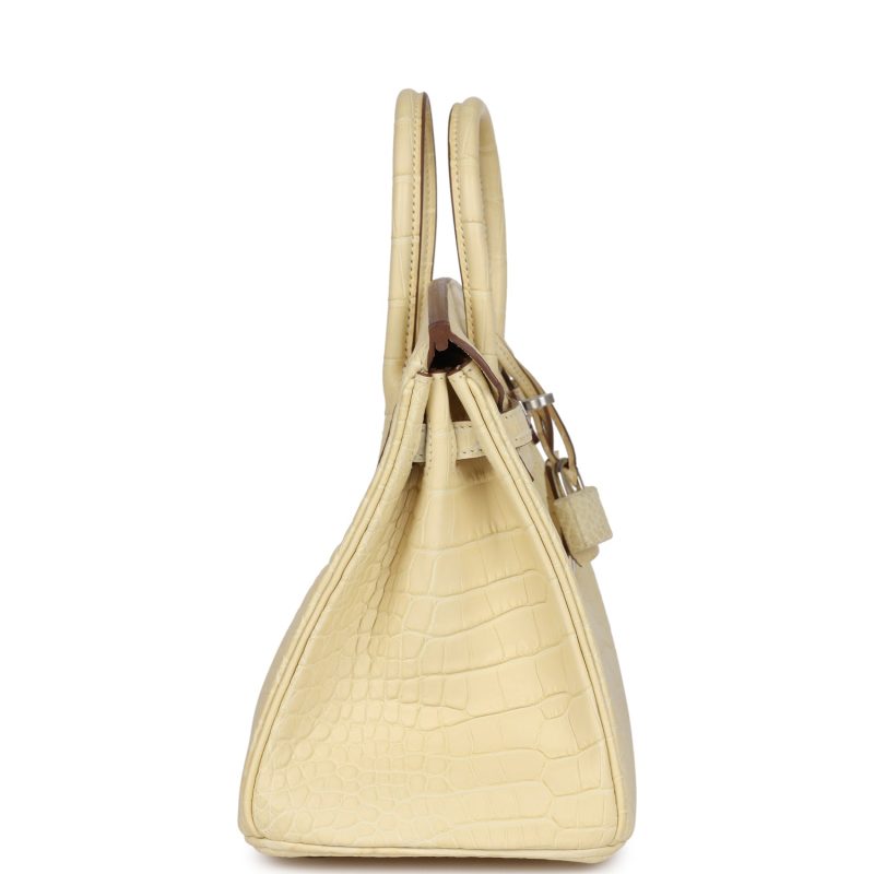 Hermes Birkin 25 Vanille Matte Alligator Palladium Hardware - Image 3