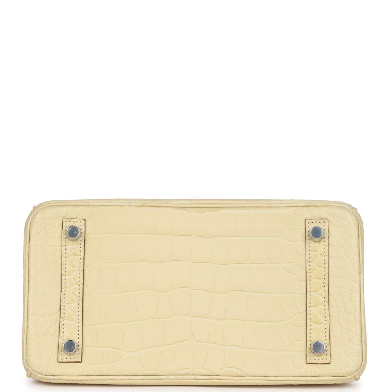 Hermes Birkin 25 Vanille Matte Alligator Palladium Hardware - Image 5