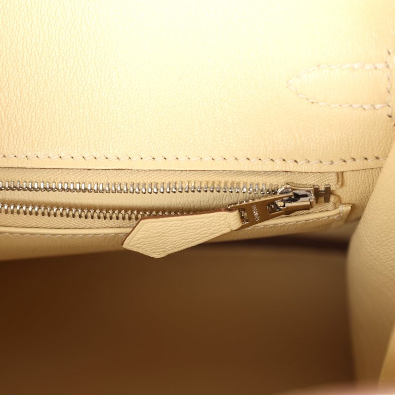 Hermes Birkin 25 Vanille Matte Alligator Palladium Hardware - Image 8