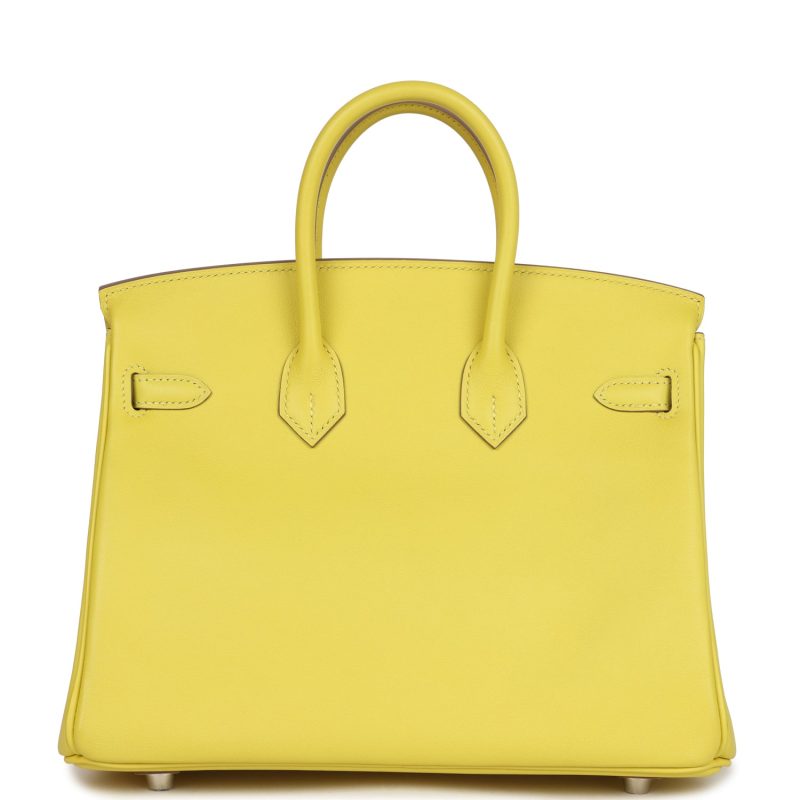 Hermes Birkin 25 Lime Swift Palladium Hardware - Image 4