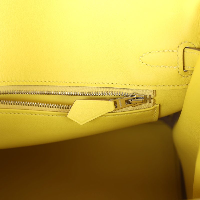 Hermes Birkin 25 Lime Swift Palladium Hardware - Image 8