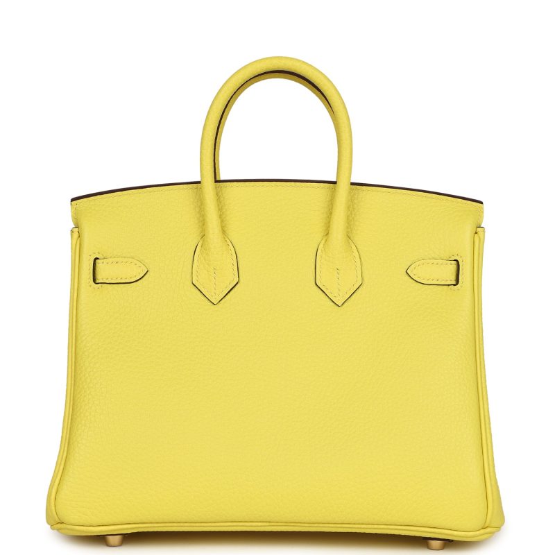 Hermes Special Order (HSS) Birkin 25 Lime Verso Clemence Rose Gold Hardware - Image 4