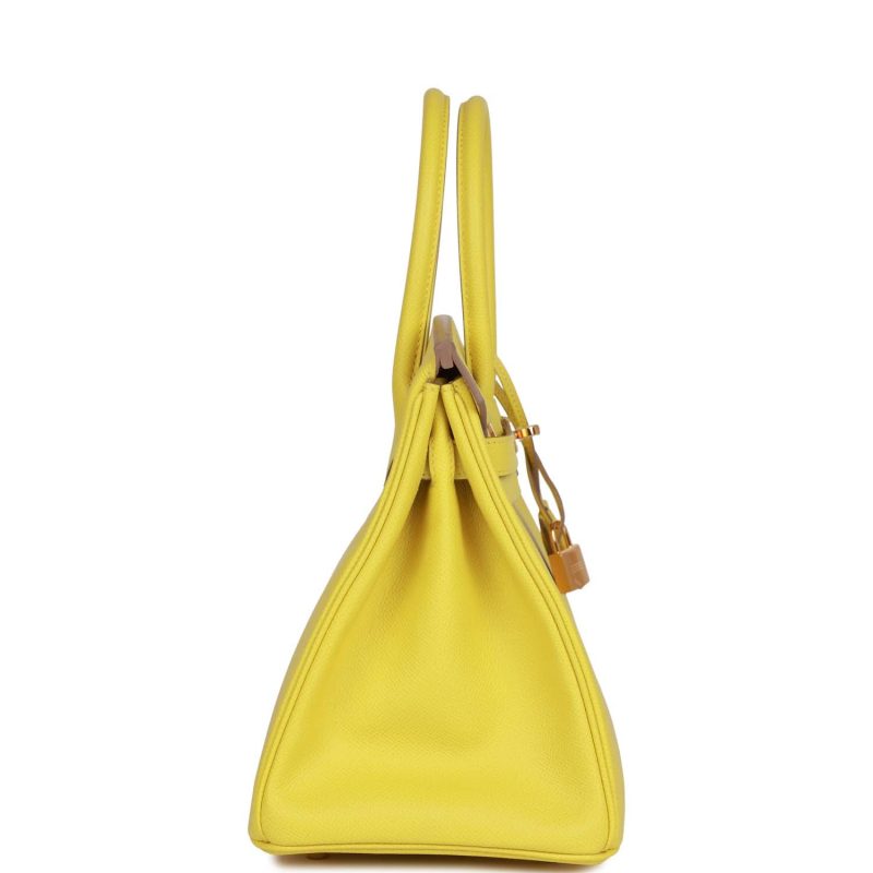 Hermes Birkin 30 Lime Epsom Gold Hardware - Image 3