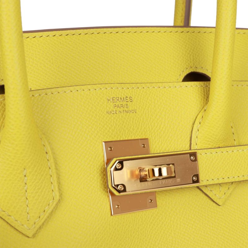 Hermes Birkin 30 Lime Epsom Gold Hardware - Image 6