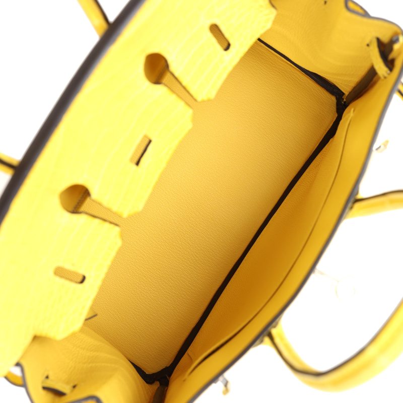 Hermes Birkin 25 Mimosa Matte Niloticus Crocodile Palladium Hardware - Image 7