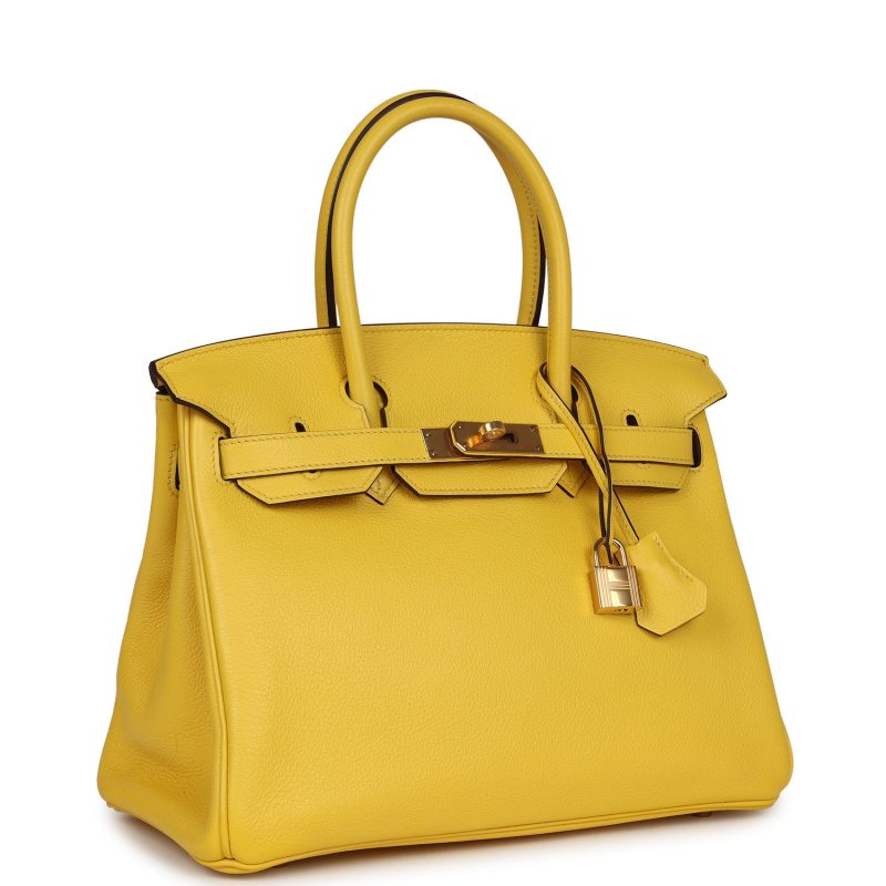 Hermes Birkin 30 Jaune de Naples Novillo Gold Hardware - Image 2