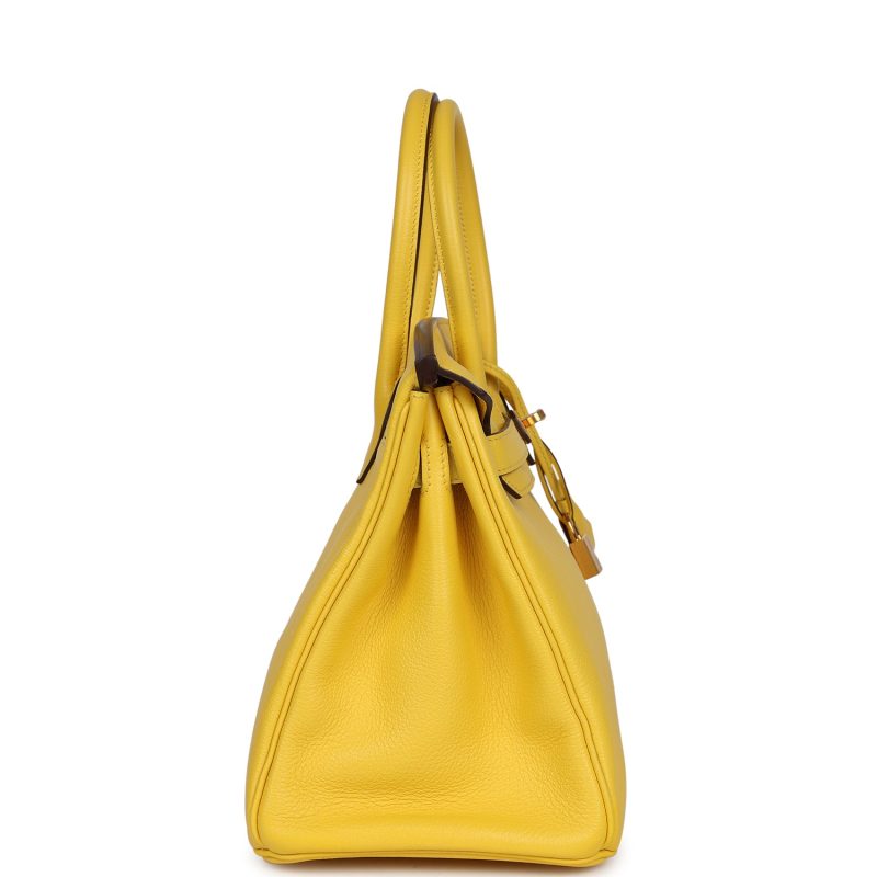 Hermes Birkin 30 Jaune de Naples Novillo Gold Hardware - Image 3